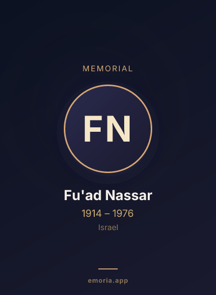 Memorial portrait of Fu'ad Nassar