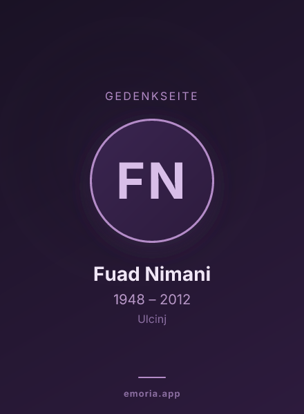 Gedenkportrait von Fuad Nimani