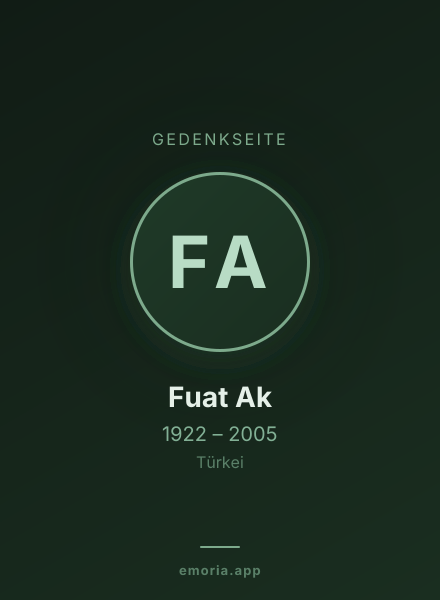 Gedenkportrait von Fuat Ak