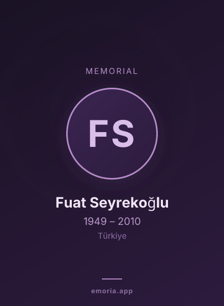 Memorial portrait of Fuat Seyrekoğlu