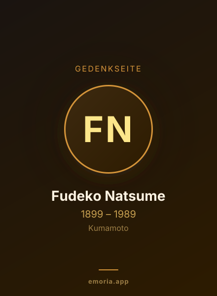 Gedenkportrait von Fudeko Natsume