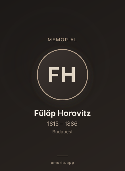 Memorial portrait of Fülöp Horovitz