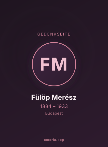 Gedenkportrait von Fülöp Merész