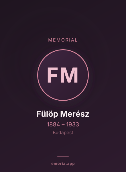 Memorial portrait of Fülöp Merész