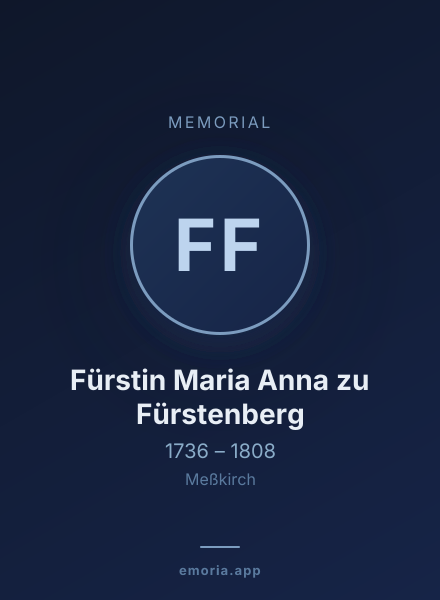 Memorial portrait of Fürstin Maria Anna zu Fürstenberg