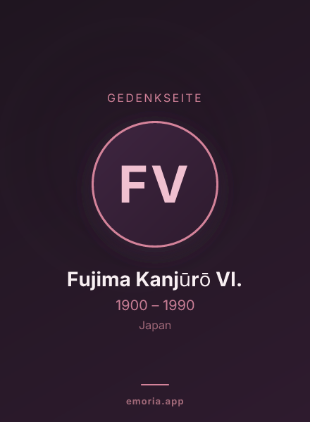 Gedenkportrait von Fujima Kanjūrō VI.