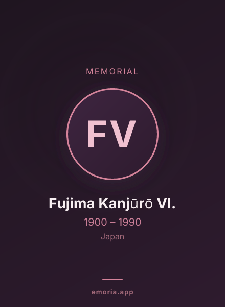 Memorial portrait of Fujima Kanjūrō VI.