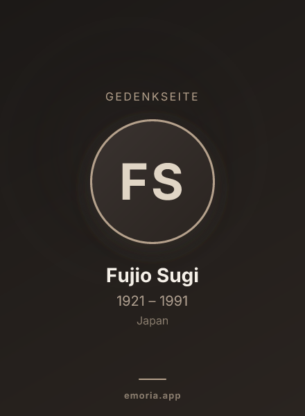 Gedenkportrait von Fujio Sugi