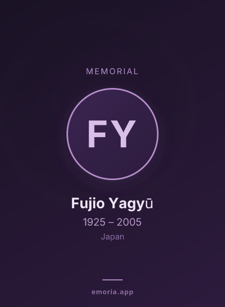 Memorial portrait of Fujio Yagyū