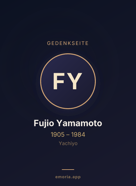 Gedenkportrait von Fujio Yamamoto