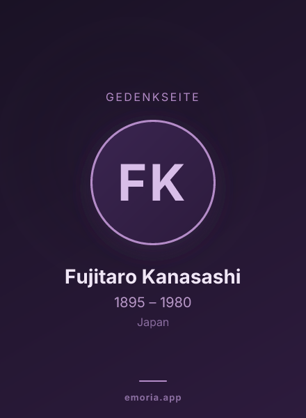 Gedenkportrait von Fujitaro Kanasashi