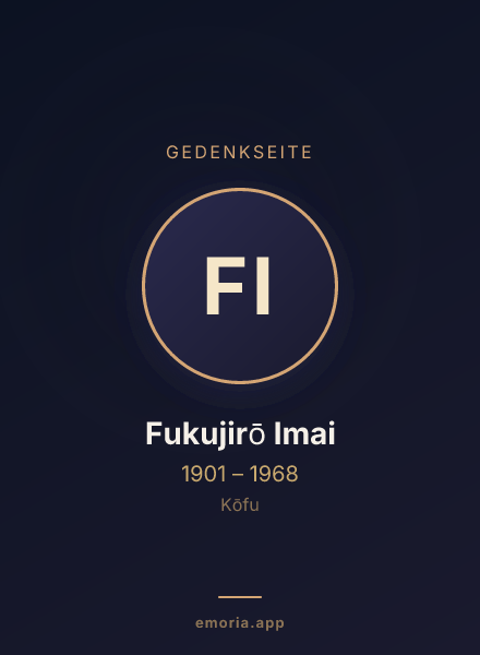 Gedenkportrait von Fukujirō Imai