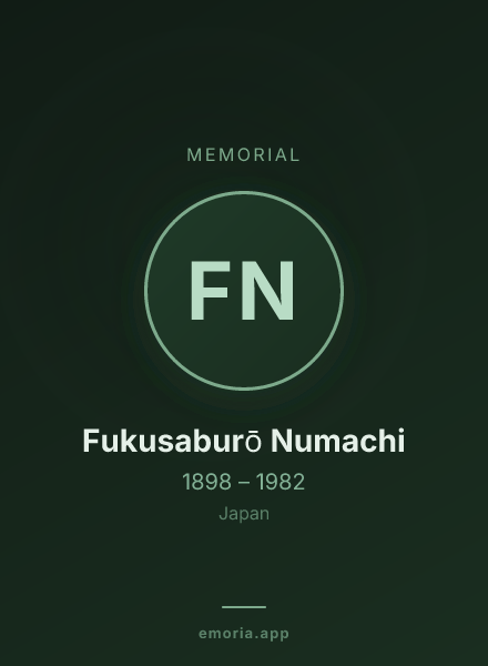 Memorial portrait of Fukusaburō Numachi