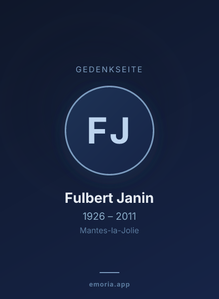 Gedenkportrait von Fulbert Janin
