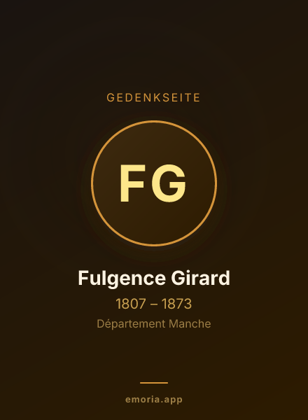 Gedenkportrait von Fulgence Girard