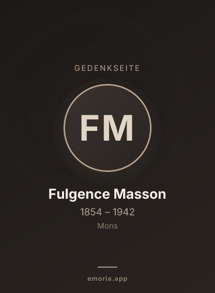 Gedenkportrait von Fulgence Masson