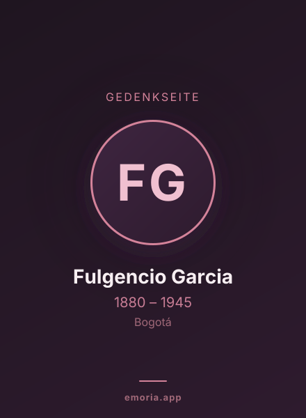 Gedenkportrait von Fulgencio Garcia