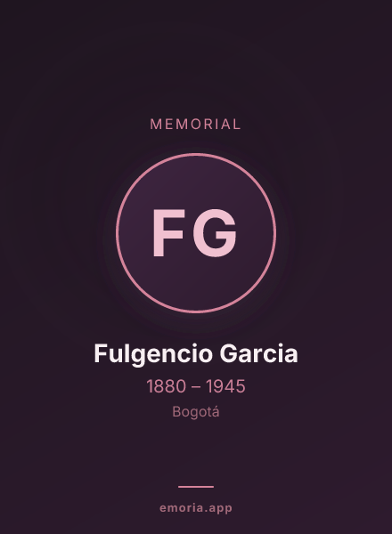 Memorial portrait of Fulgencio Garcia