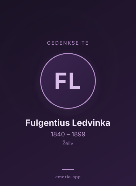 Gedenkportrait von Fulgentius Ledvinka