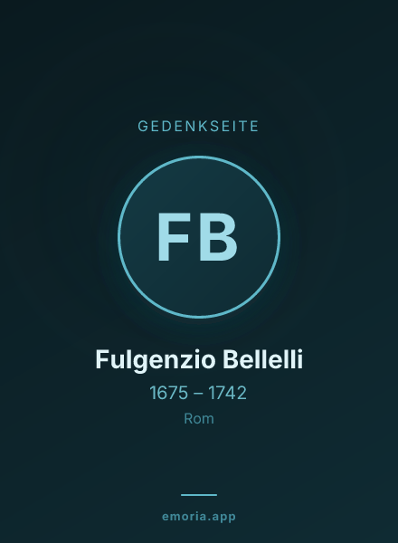 Gedenkportrait von Fulgenzio Bellelli
