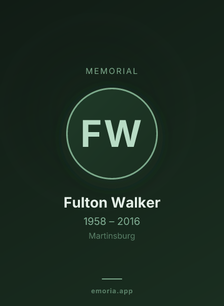 Memorial portrait of Fulton Walker