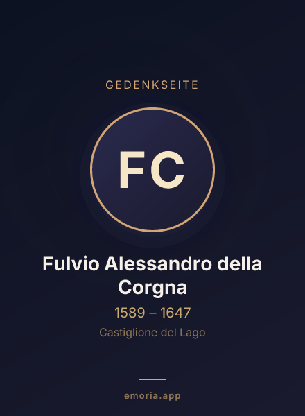 Gedenkportrait von Fulvio Alessandro della Corgna