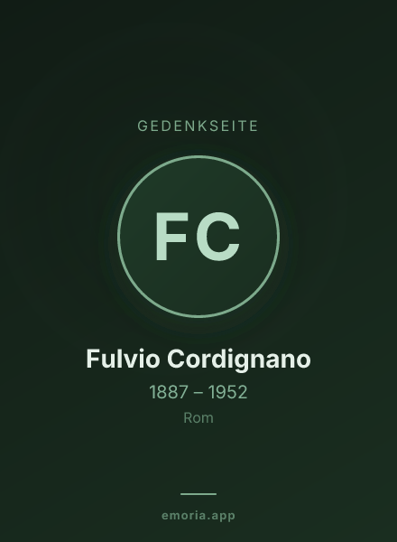 Gedenkportrait von Fulvio Cordignano