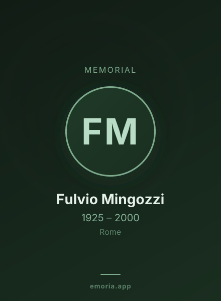 Memorial portrait of Fulvio Mingozzi