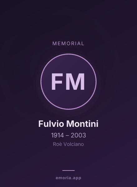 Memorial portrait of Fulvio Montini