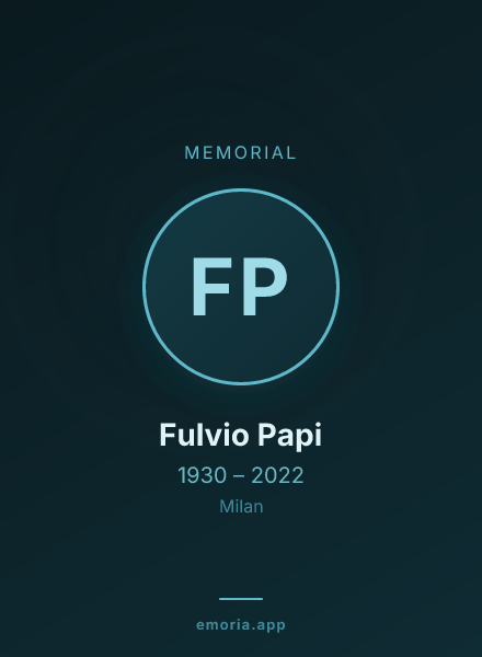 Memorial portrait of Fulvio Papi