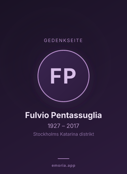 Gedenkportrait von Fulvio Pentassuglia