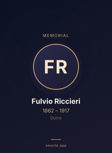 Memorial portrait of Fulvio Riccieri