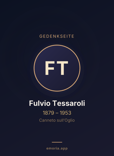 Gedenkportrait von Fulvio Tessaroli