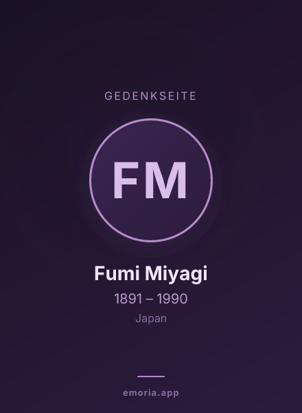 Gedenkportrait von Fumi Miyagi