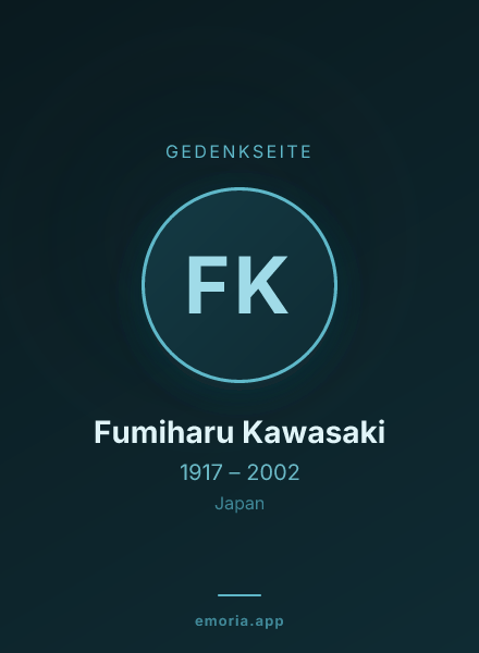 Gedenkportrait von Fumiharu Kawasaki