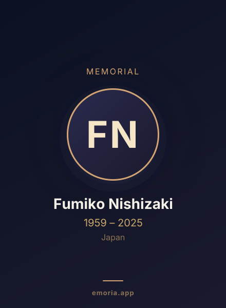 Memorial portrait of Fumiko Nishizaki