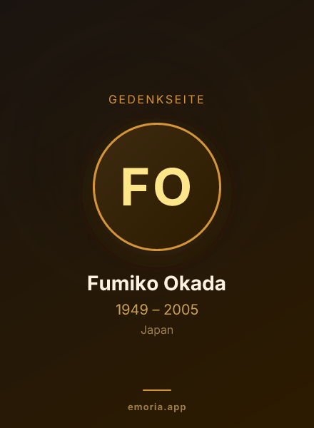 Gedenkportrait von Fumiko Okada