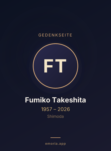 Gedenkportrait von Fumiko Takeshita