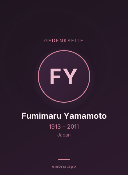 Gedenkportrait von Fumimaru Yamamoto