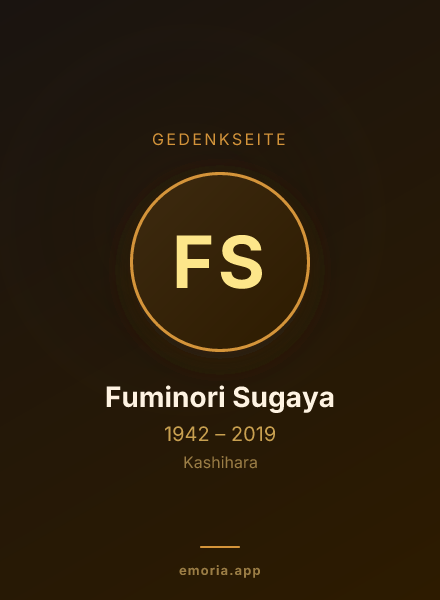 Gedenkportrait von Fuminori Sugaya