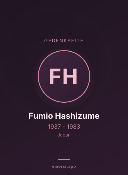 Gedenkportrait von Fumio Hashizume