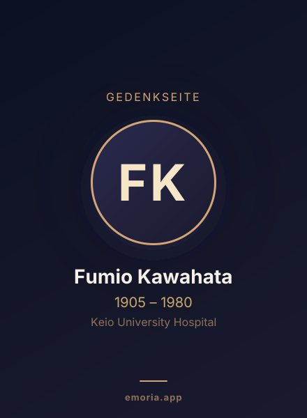 Gedenkportrait von Fumio Kawahata