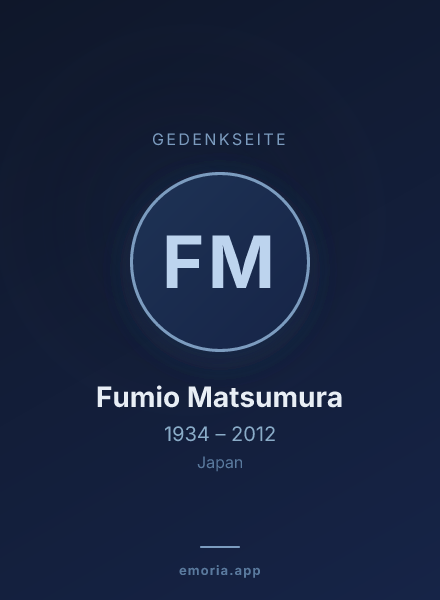 Gedenkportrait von Fumio Matsumura