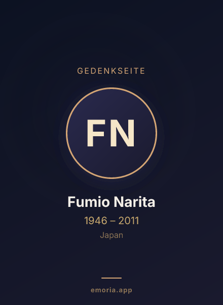Gedenkportrait von Fumio Narita