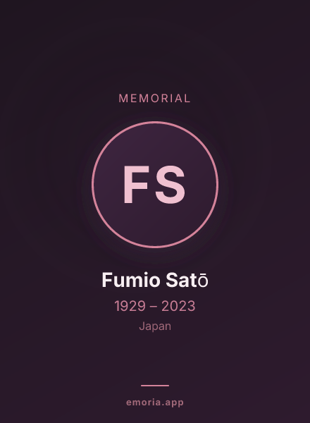 Memorial portrait of Fumio Satō