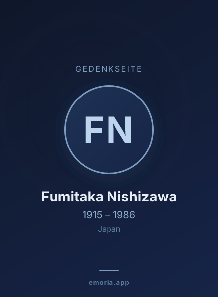 Gedenkportrait von Fumitaka Nishizawa