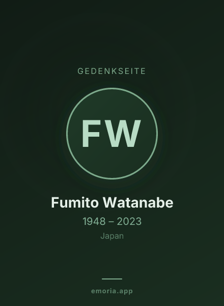 Gedenkportrait von Fumito Watanabe