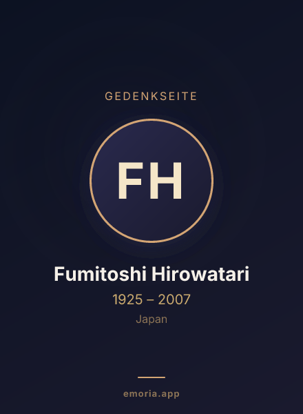 Gedenkportrait von Fumitoshi Hirowatari