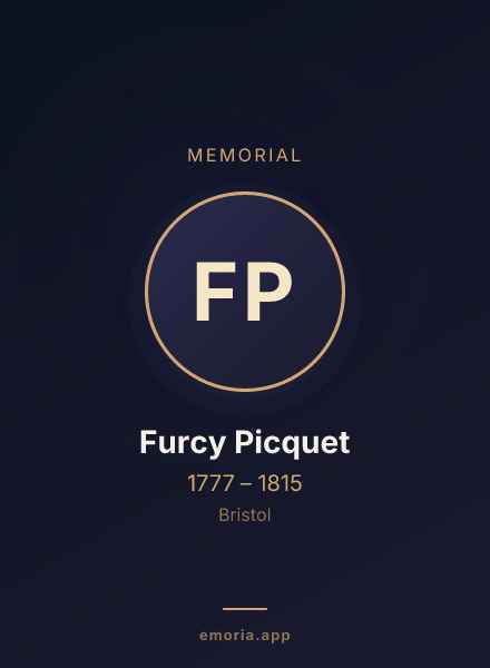 Memorial portrait of Furcy Picquet