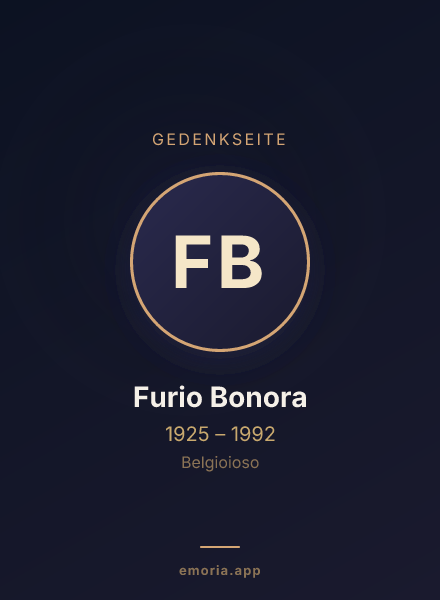 Gedenkportrait von Furio Bonora